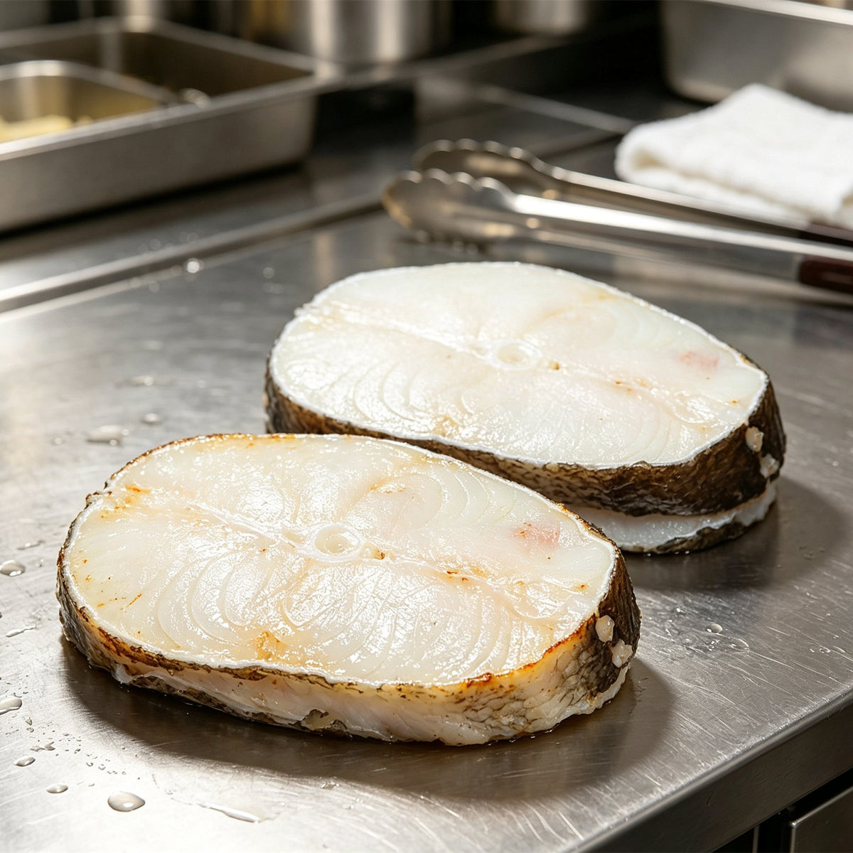 Fresh Cross-Cut Cod Fish Steaks