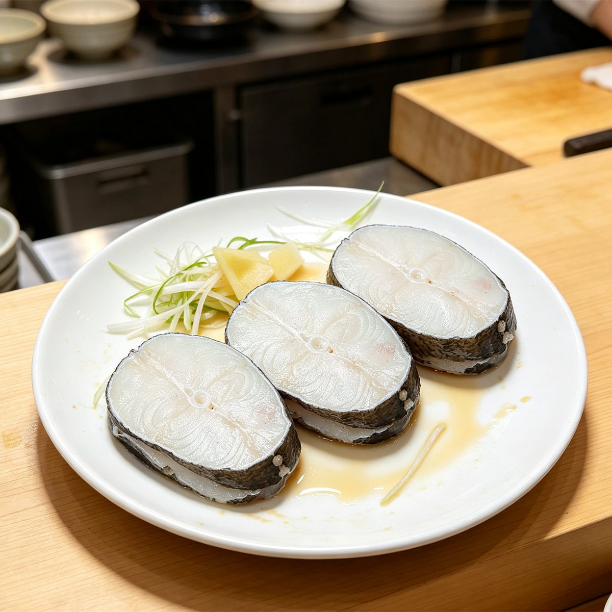 Fresh Cross-Cut Cod Fish Steaks
