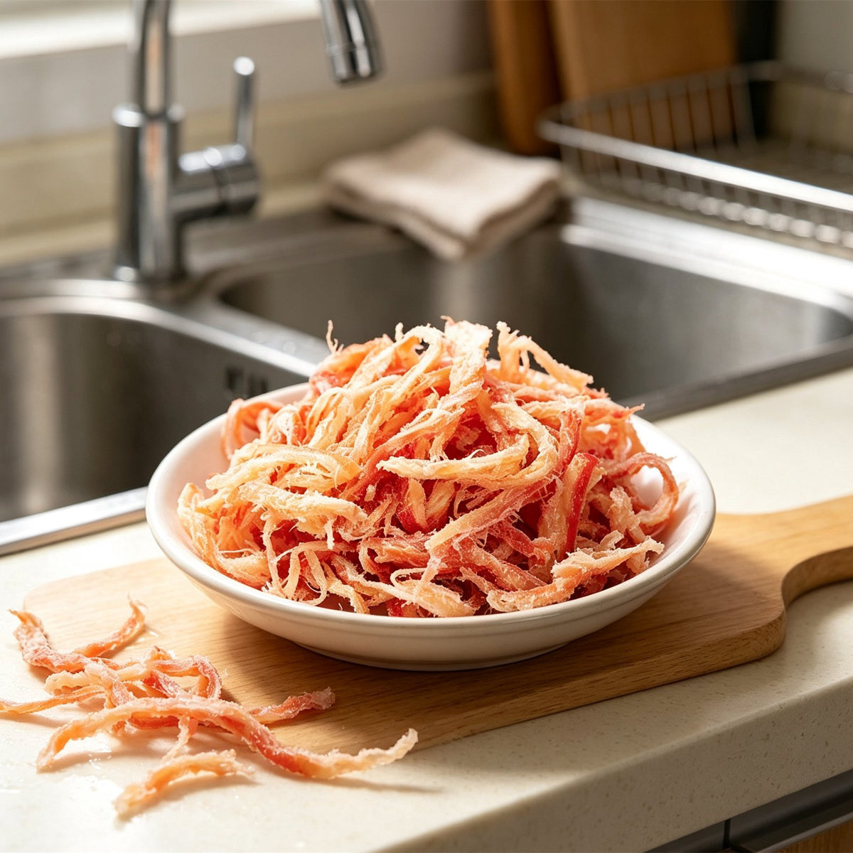 Savory Shredded Squid Strips Snack